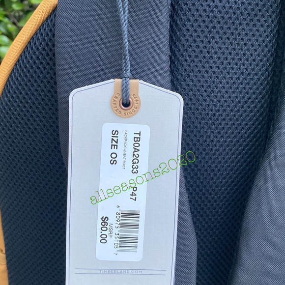 Timberland Women’s Backpack Wheat Tan Big Logo - Picture 5 of 12